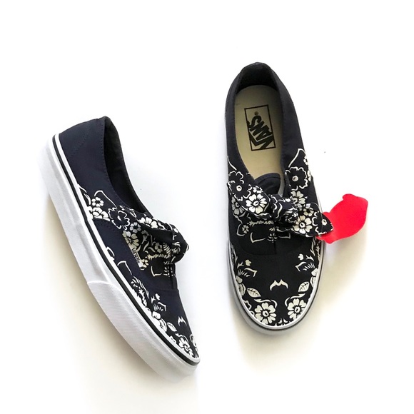 Vans Shoes - Vans Authentic knotted floral bandana slip on